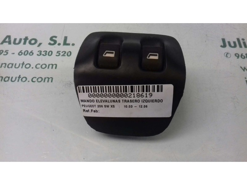 Recambio de mando elevalunas trasero izquierdo para peugeot 206 sw xs referencia OEM IAM   