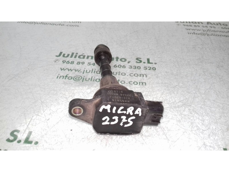 Recambio de bobina encendido para nissan micra (k12e) acenta referencia OEM IAM AIC6207J 22448AX001 HANSHIN