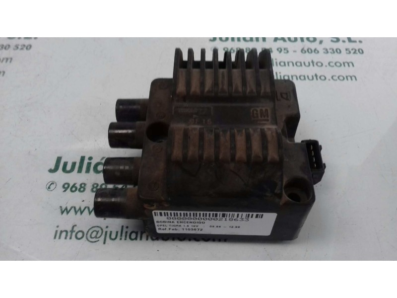 Recambio de bobina encendido para opel tigra 1.6 16v referencia OEM IAM 1103872 10487489 4 PINES Recambio de bobina encendido para opel tigra 1.6 16v referencia OEM IAM 1103872 10487489 4 PINES