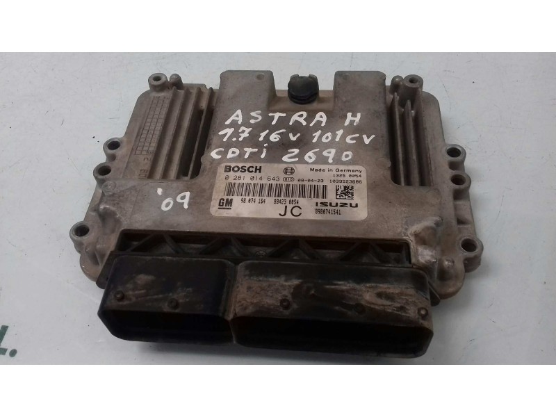 Recambio de centralita motor uce para opel astra h ber. cosmo referencia OEM IAM 98074154 0281014643 BOSCH