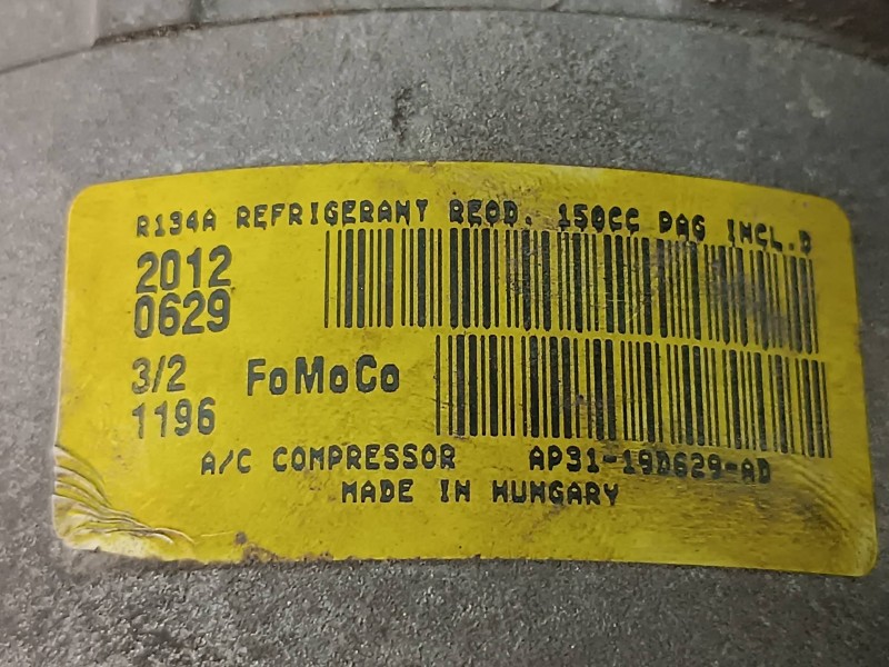Recambio de compresor aire acondicionado para ford fiesta (cb1) trend referencia OEM IAM AP3119D629AD  FOMOCO