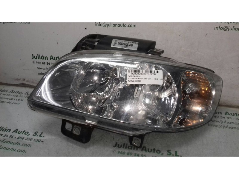 Recambio de faro izquierdo para seat cordoba berlina (6k2) sport referencia OEM IAM 087580 89302599 