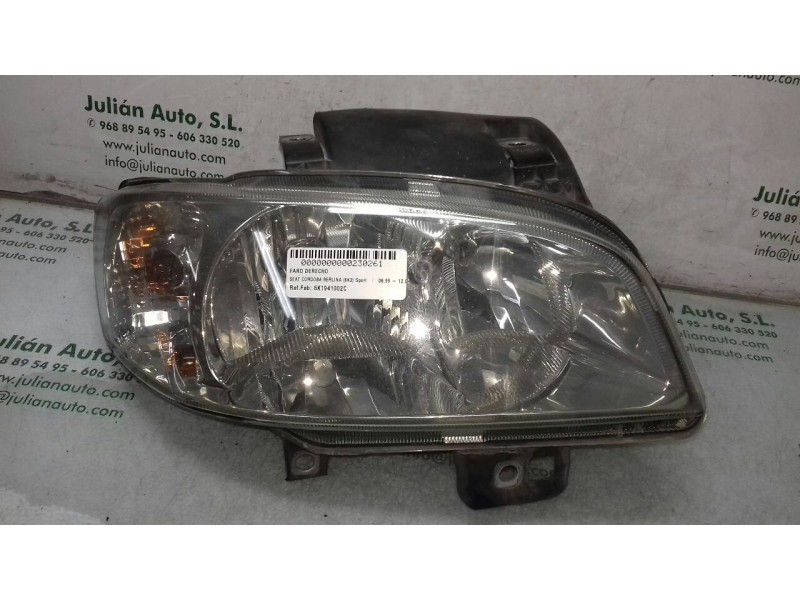 Recambio de faro derecho para seat cordoba berlina (6k2) sport referencia OEM IAM 6K1941002C  