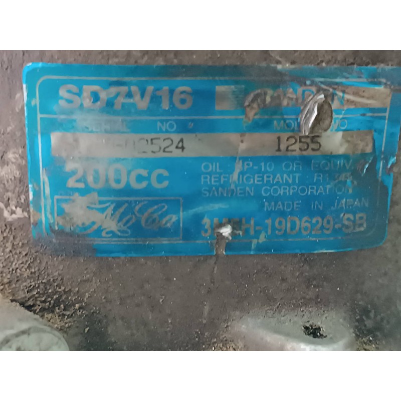 Recambio de compresor aire acondicionado para ford focus berlina (cap) ambiente (d) referencia OEM IAM 3M5H19D629SB SD7V16 SANDE