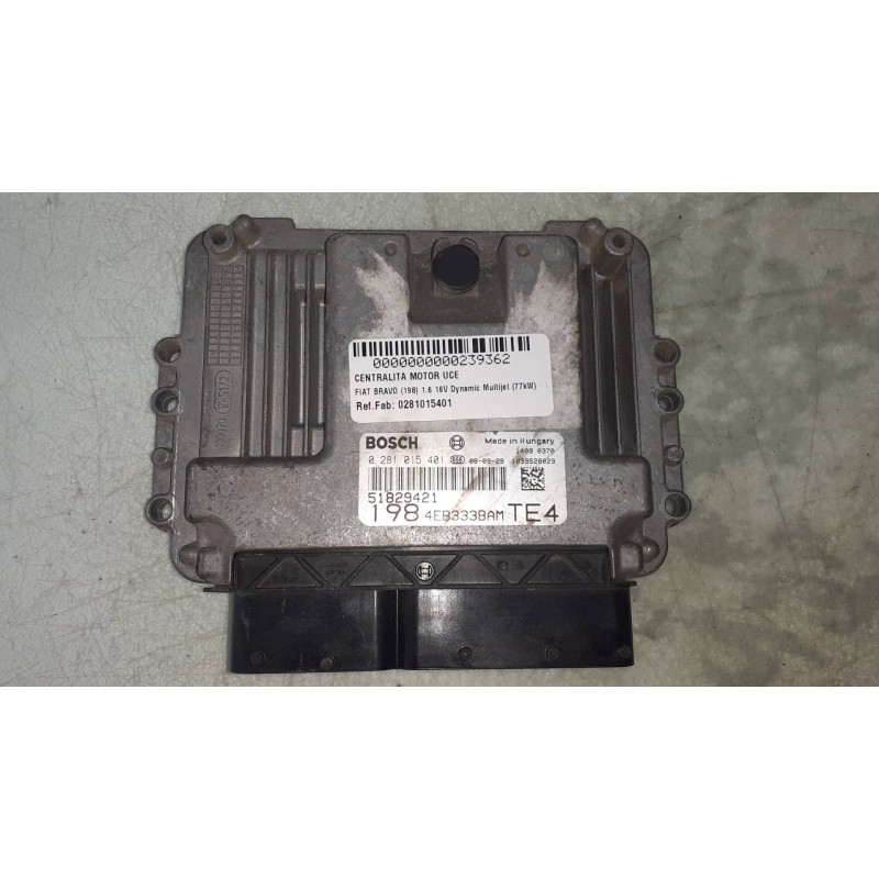 Recambio de centralita motor uce para fiat bravo (198) 1.6 16v dynamic multijet (77kw) referencia OEM IAM 0281015401 51829421 BO