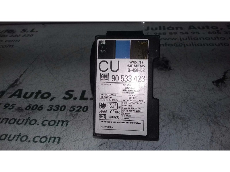Recambio de centralita inmovilizador para opel vectra b berlina básico (1999) referencia OEM IAM 90533423 5WK4762 SIEMENS