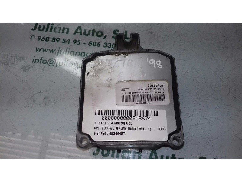Recambio de centralita motor uce para opel vectra b berlina básico (1999) referencia OEM IAM 09366457  DELPHI