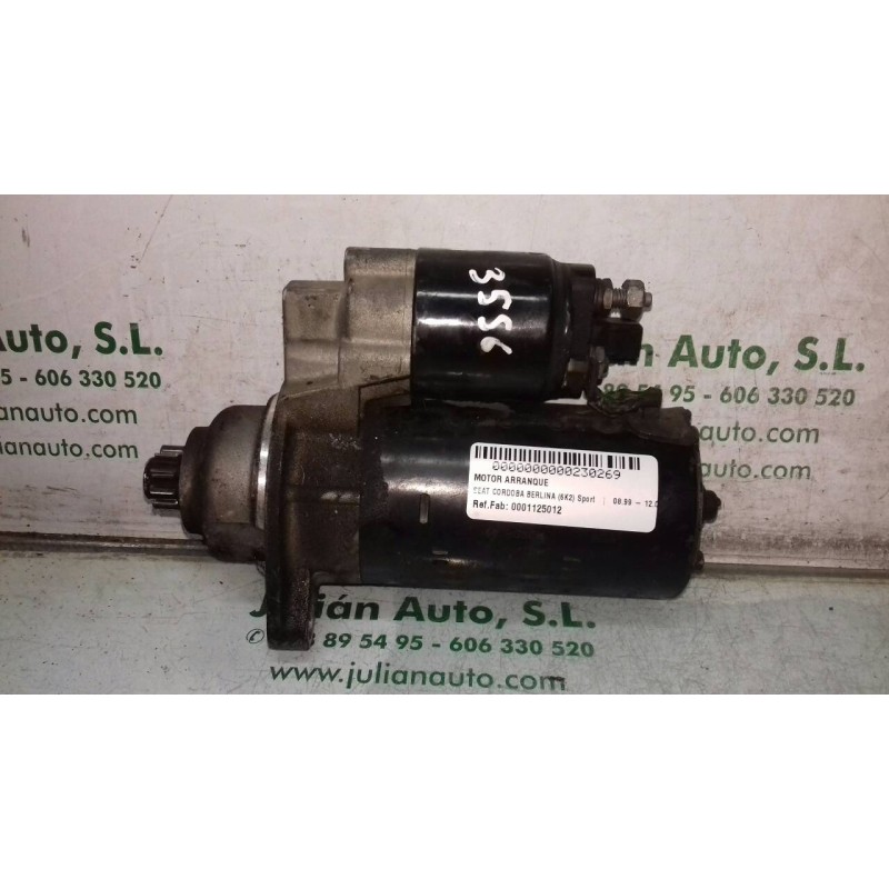 Recambio de motor arranque para seat cordoba berlina (6k2) sport referencia OEM IAM 0001125012  