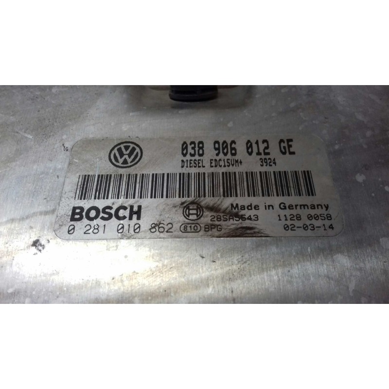 Recambio de centralita motor uce para skoda fabia (6y2/6y3) classic referencia OEM IAM 038906012GE 0281010862 KIT - BOSCH