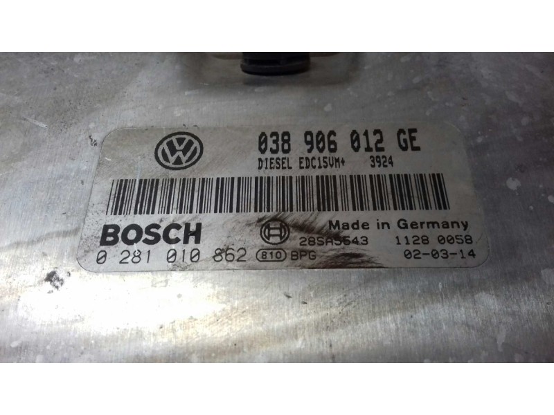 Recambio de centralita motor uce para skoda fabia (6y2/6y3) classic referencia OEM IAM 038906012GE 0281010862 KIT - BOSCH