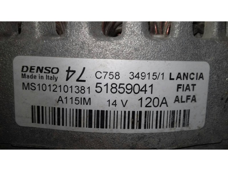 Recambio de alternador para ford ka (ccu) titanium referencia OEM IAM MS1012101381 DENSO 120A