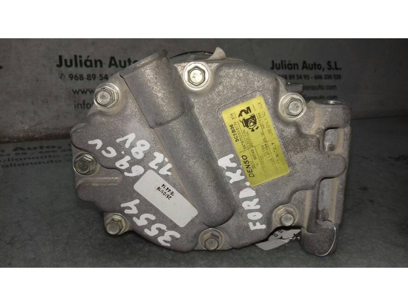 Recambio de compresor aire acondicionado para ford ka (ccu) titanium referencia OEM IAM 5A78752005174 SCSB06 DENSO
