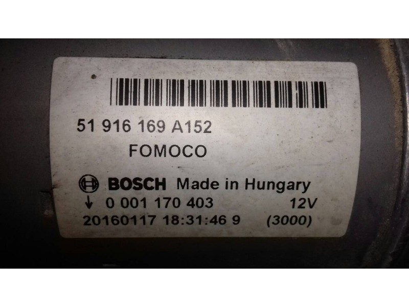 Recambio de motor arranque para ford ka (ccu) titanium referencia OEM IAM 51916169 0001170403 BOSCH