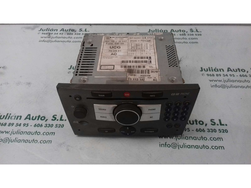 Recambio de sistema audio / radio cd para opel vectra c berlina essentia referencia OEM IAM 7643112310 13113147AC BLAUPUNKT