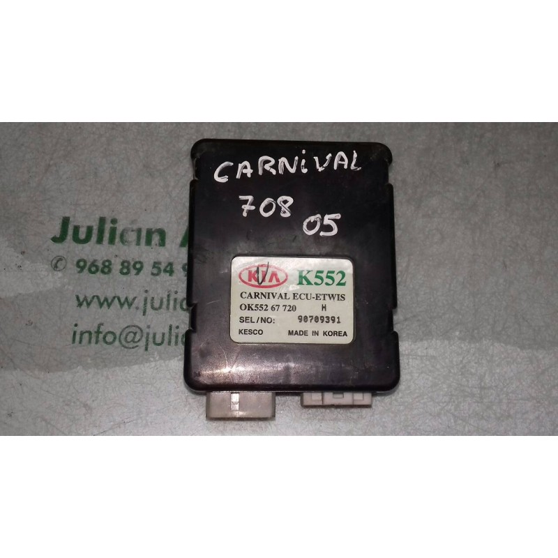 Recambio de modulo electronico para kia carnival td ls referencia OEM IAM 0K55267720 90709391 K552