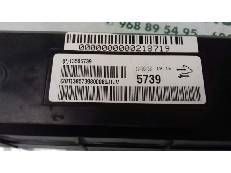 Recambio de centralita aire acondicionado para opel insignia berlina edition referencia OEM IAM 13505739 5739 