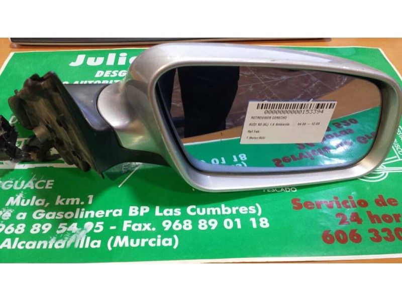 Recambio de retrovisor derecho para audi a3 (8l) 1.6 ambiente referencia OEM IAM   ELECTRICO