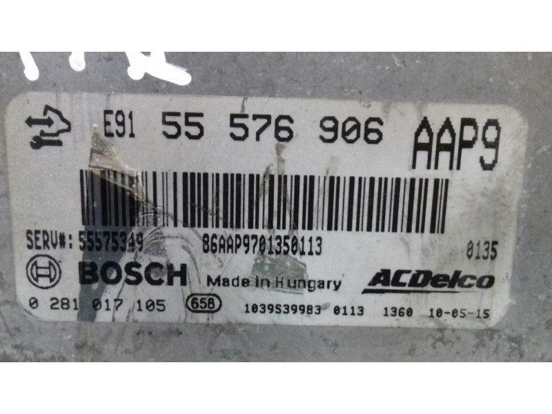 Recambio de centralita motor uce para opel insignia berlina edition referencia OEM IAM 0281017105 55576906 KIT - BOSCH