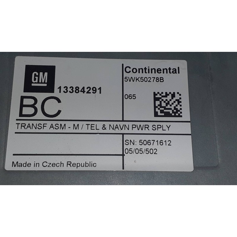 Recambio de modulo electronico para opel corsa e edition ecoflex referencia OEM IAM 13384291 5WK50278B CONTINENTAL