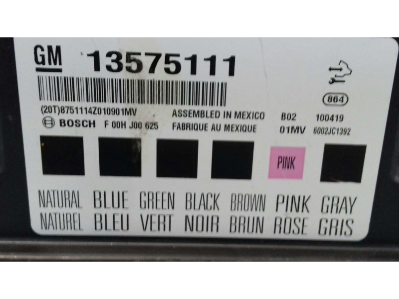 Recambio de centralita motor uce para opel insignia berlina edition referencia OEM IAM 0281017105 55576906 KIT - BOSCH