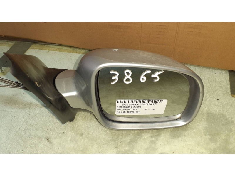 Recambio de retrovisor derecho para seat leon (1m1) signo referencia OEM IAM 1M0857034  MANUAL