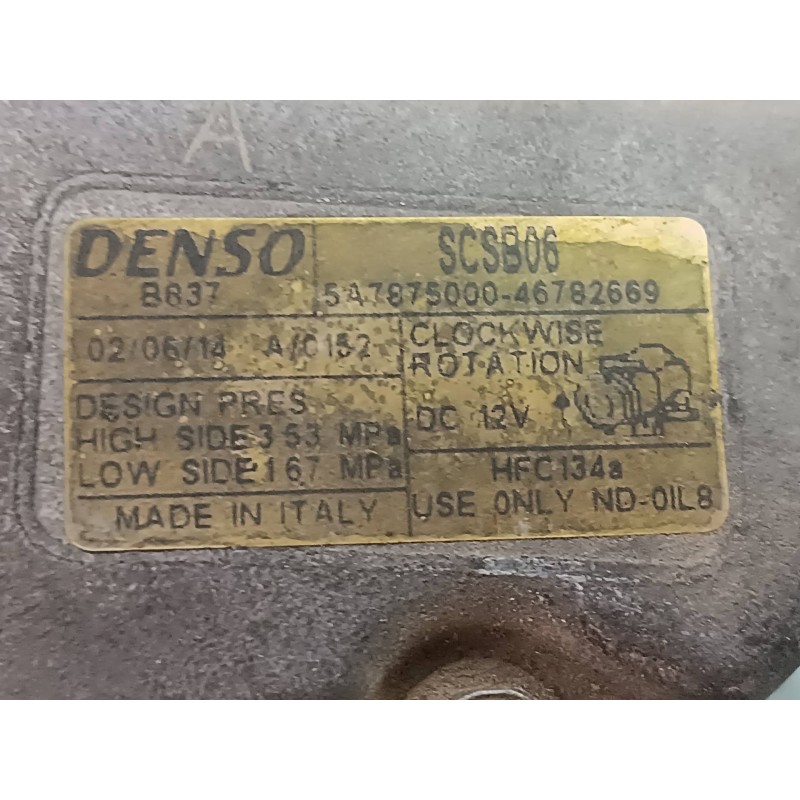 Recambio de compresor aire acondicionado para fiat punto berlina (188) 1.2 16v dynamic referencia OEM IAM 5A7875000 SCSB06 DENSO