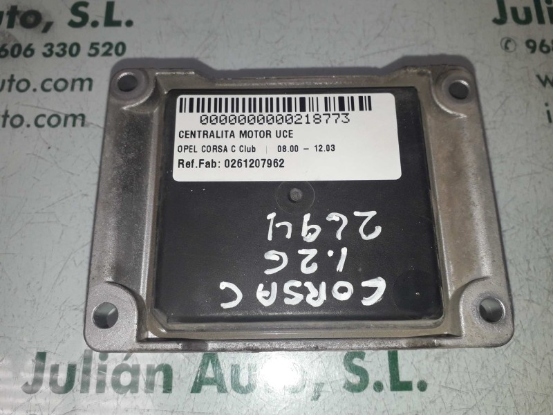 Recambio de centralita motor uce para opel corsa c club referencia OEM IAM 0261207962 1039S00393 55350552