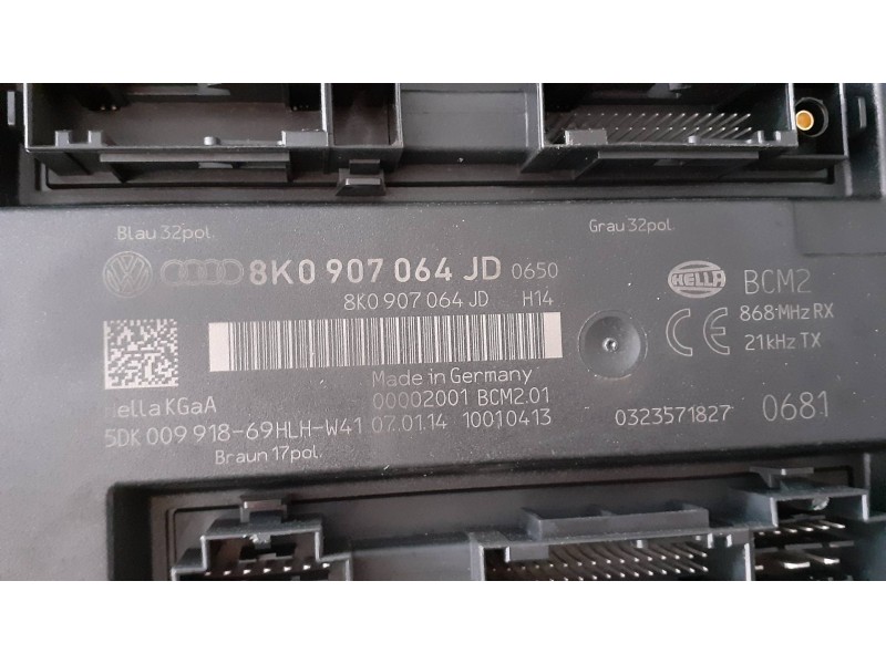 Recambio de modulo electronico para audi a4 ber. (b8) basis referencia OEM IAM 8K0907064JD 5DK00991869 BCM2