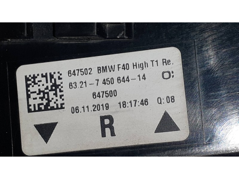 Recambio de piloto trasero derecho para bmw serie 1 lim. (f40) 118i referencia OEM IAM 647502 63217450644 647594R