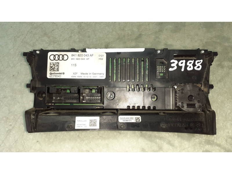 Recambio de mando climatizador para audi a4 ber. (b8) basis referencia OEM IAM 8K1820043AF 8K1820043 A2C37833400