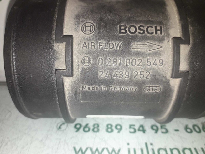 Recambio de caudalimetro para opel combo (corsa c) familiar referencia OEM IAM 0281002549 24439252 BOSCH