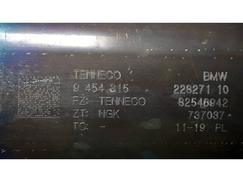 Recambio de filtro de particulas para bmw serie 1 lim. (f40) 118i referencia OEM IAM 8689343 62469549 TENNECO