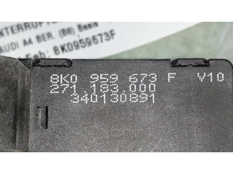 Recambio de interruptor para audi a4 ber. (b8) basis referencia OEM IAM 8K0959673F 271183000 INTERRUPTOR ESP
