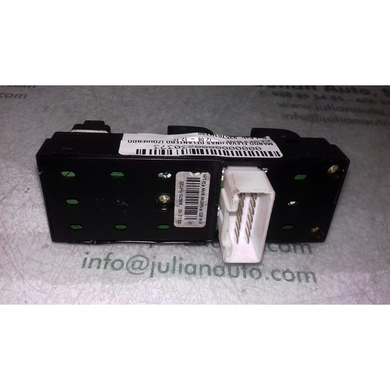 Recambio de mando elevalunas delantero izquierdo para kia cee´d active referencia OEM IAM 935701H120 3694901000 8+8 PINES