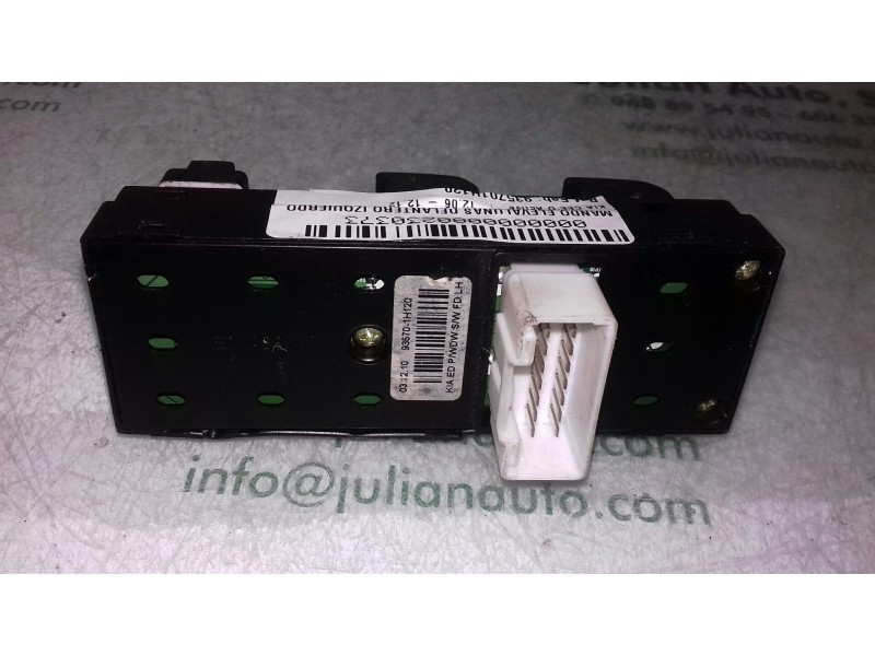 Recambio de mando elevalunas delantero izquierdo para kia cee´d active referencia OEM IAM 935701H120 3694901000 8+8 PINES