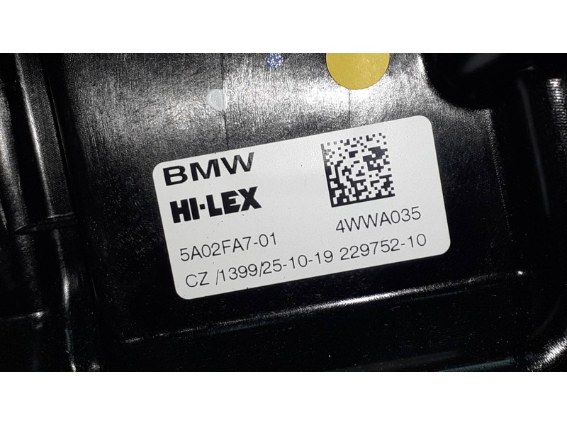Recambio de elevalunas trasero izquierdo para bmw serie 1 lim. (f40) 118i referencia OEM IAM 5A02FA701 4WWA035 ELECTRICO