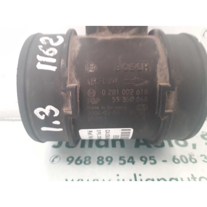 Recambio de caudalimetro para opel combo (corsa c) tour enjoy referencia OEM IAM 0281002618 55350048 BOSCH