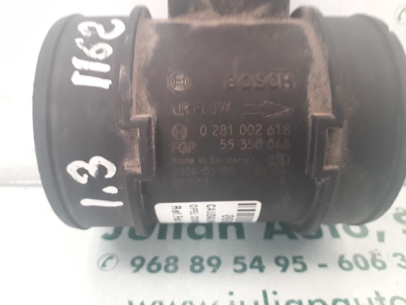 Recambio de caudalimetro para opel combo (corsa c) tour enjoy referencia OEM IAM 0281002618 55350048 BOSCH