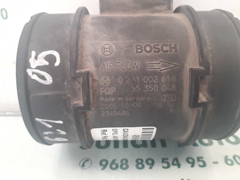 Recambio de caudalimetro para opel astra h berlina enjoy referencia OEM IAM 0281002618 55350048 BOSCH