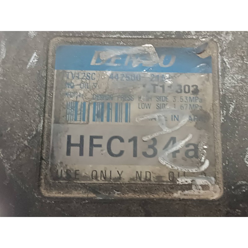Recambio de compresor aire acondicionado para fiat brava (182) td 75 s referencia OEM IAM 442500 TV12SC DENSO