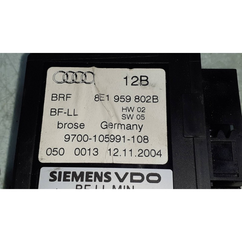 Recambio de motor elevalunas delantero derecho para audi a4 berlina (8e) 2.0 tdi 16v (103kw) referencia OEM IAM 8E1959802B  
