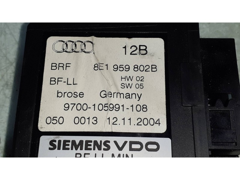 Recambio de motor elevalunas delantero derecho para audi a4 berlina (8e) 2.0 tdi 16v (103kw) referencia OEM IAM 8E1959802B  