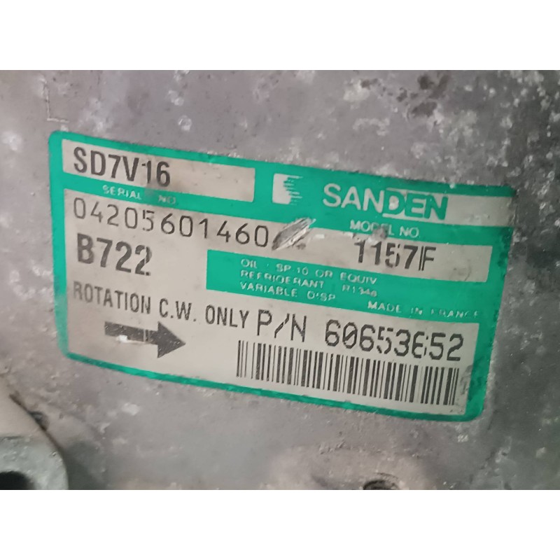 Recambio de compresor aire acondicionado para alfa romeo 156 (116) 1.9 jtd 8v impression referencia OEM IAM 60653652 SD7V16 SAND