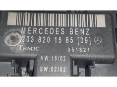 Recambio de centralita cierre para mercedes-benz clase c (w203) berlina 270 cdi (203.016) referencia OEM IAM 2038201585 351321 T 2