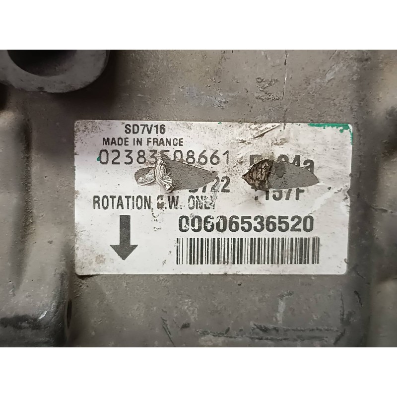 Recambio de compresor aire acondicionado para alfa romeo 147 (190) 1.6 ts 105 sport referencia OEM IAM 00606536520 SD7V16 SANDEN