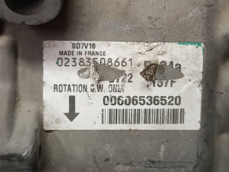 Recambio de compresor aire acondicionado para alfa romeo 147 (190) 1.6 ts 105 sport referencia OEM IAM 00606536520 SD7V16 SANDEN