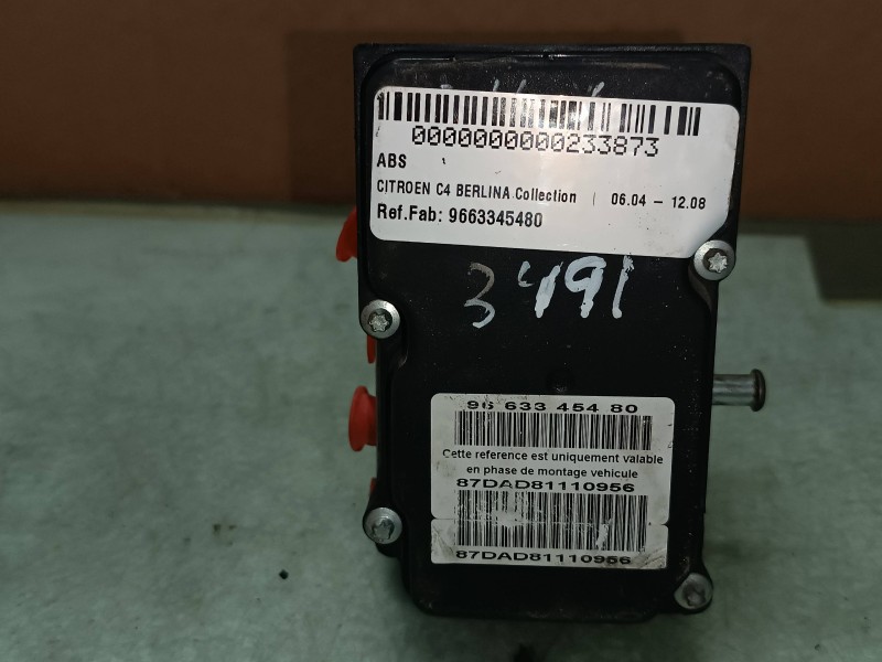 Recambio de abs para citroen c4 berlina collection referencia OEM IAM 9663345480 0265231508 9661886780