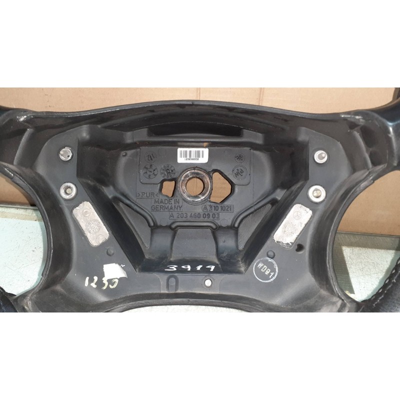 Recambio de volante para mercedes-benz clase c (w203) berlina 270 cdi (203.016) referencia OEM IAM A2034600903 A3101021 PIEL