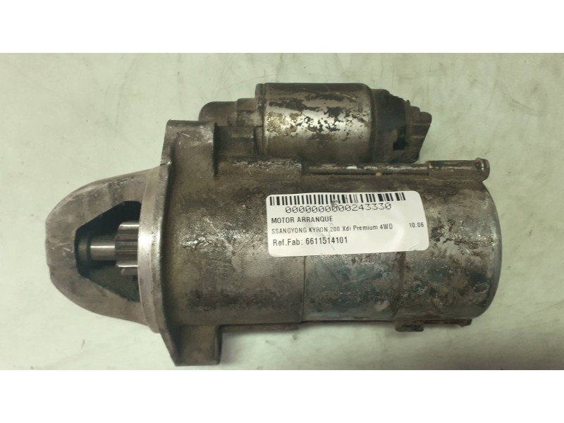 Recambio de motor arranque para ssangyong kyron 200 xdi premium 4wd referencia OEM IAM 6611514101  REMY