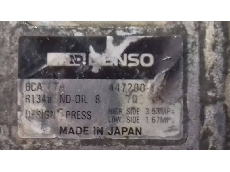 Recambio de compresor aire acondicionado para opel vectra b berlina comfort referencia OEM IAM 447200 6CA17A DENSO